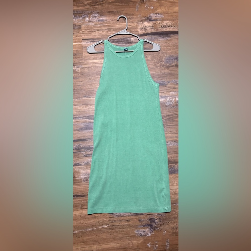 Old Navy Ribbed Green Dress - Size L